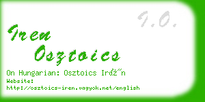 iren osztoics business card